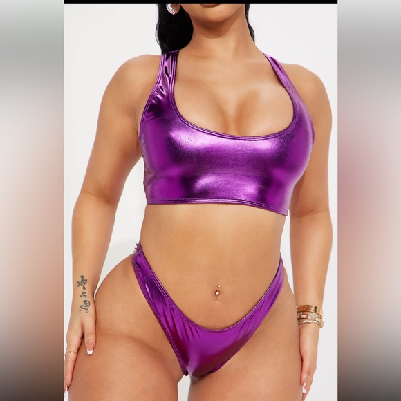 Purple metallic bikini - Picture 2 of 3